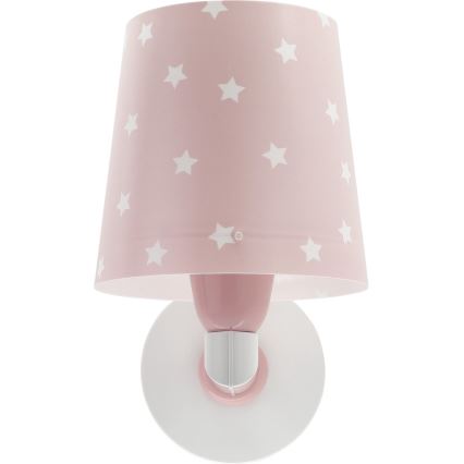 Dalber 82219S - Væglampe til børn STAR LIGHT 1xE27/60W/230V pink