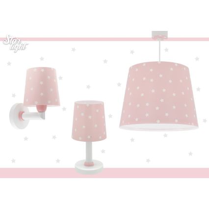 Dalber 82219S - Væglampe til børn STAR LIGHT 1xE27/60W/230V pink