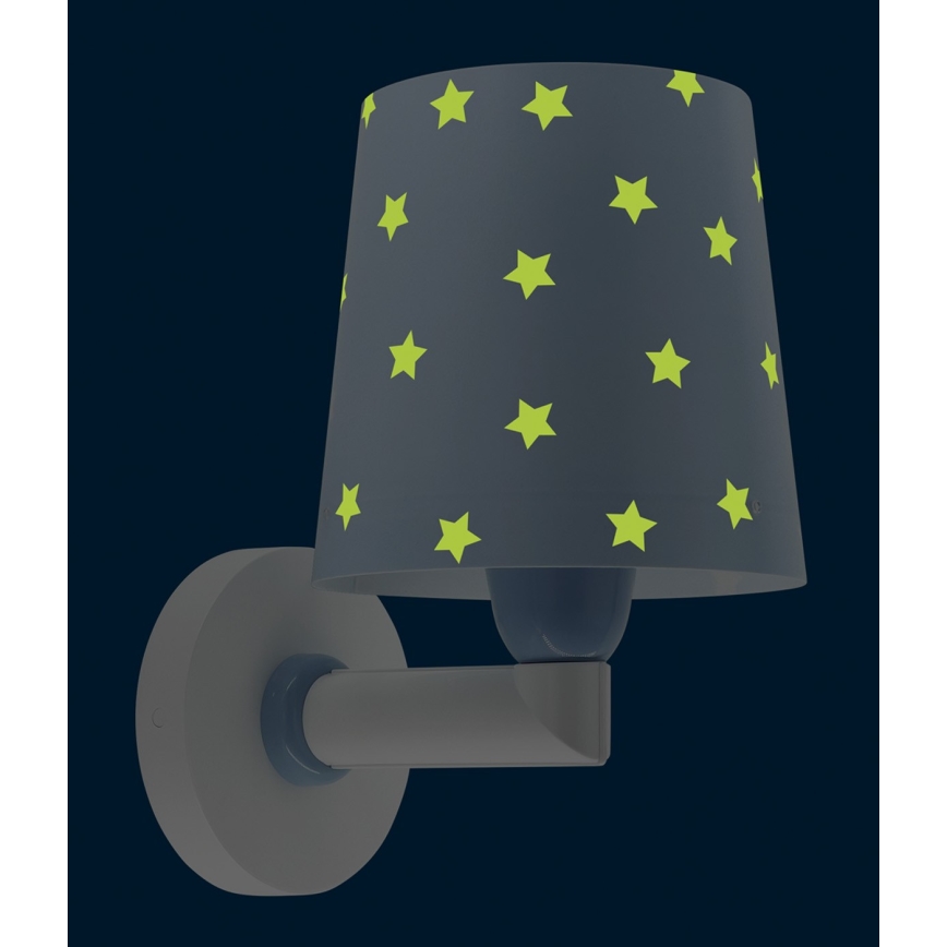 Dalber 82219T - Væglampe til børn STAR LIGHT 1xE27/60W/230V blå