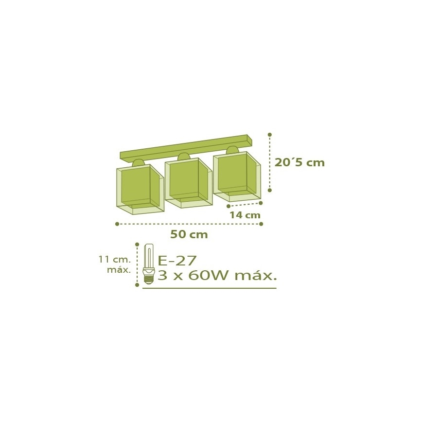 Dalber D-11673 - Loftslampe for børn MY SWEET HOME 3xE27/60W/230V