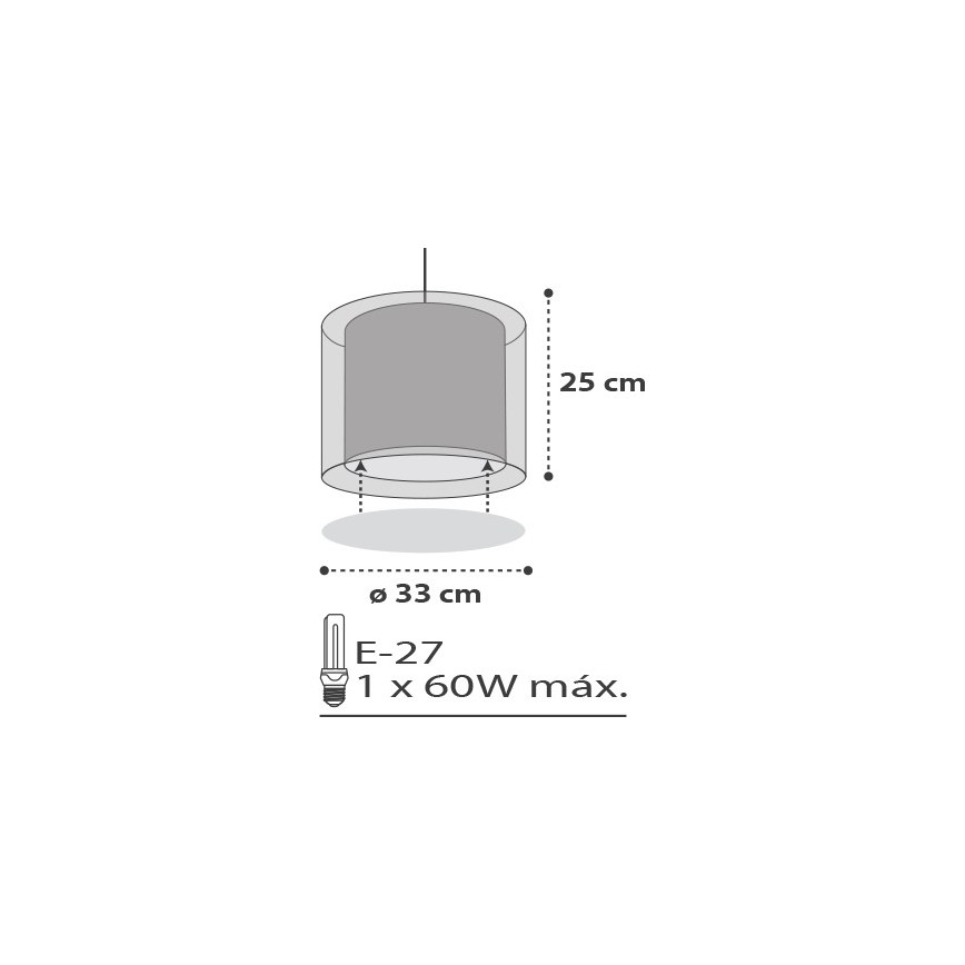 Dalber D-41412E - Pendel til børn CLOUDS 1xE27/60W/230V
