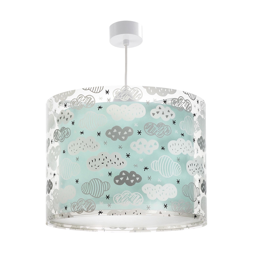 Dalber D-41412H - Pendel til børn CLOUDS 1xE27/60W/230V