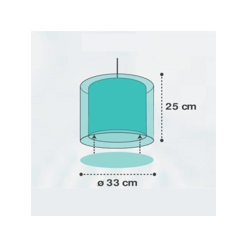 Dalber D-41412H - Pendel til børn CLOUDS 1xE27/60W/230V