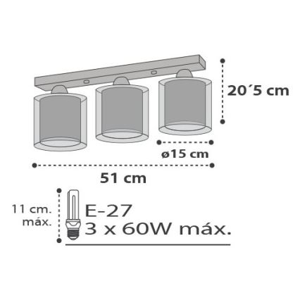 Dalber D-41413E - Loftslampe for børn CLOUDS 3xE27/60W/230V