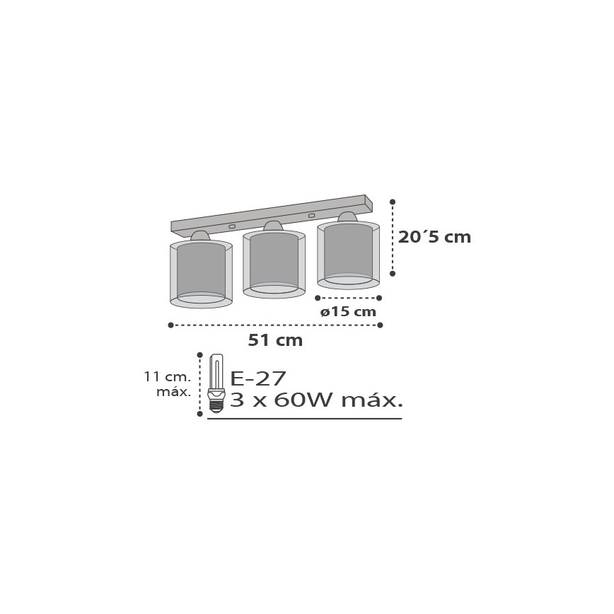 Dalber D-41413E - Loftslampe for børn CLOUDS 3xE27/60W/230V