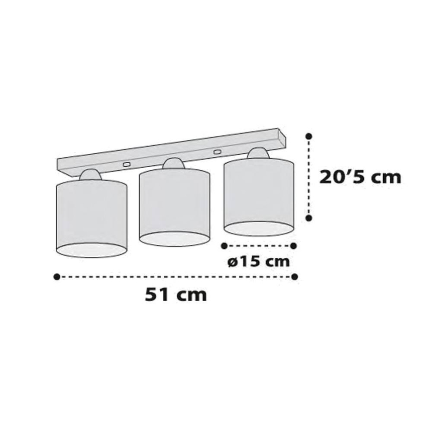 Dalber D-41413H - Loftslampe for børn CLOUDS 3xE27/60W/230V