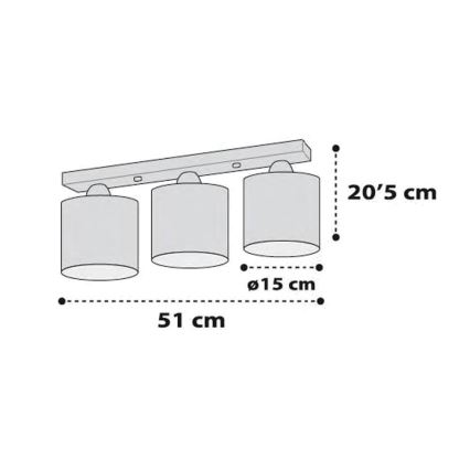 Dalber D-41413S - Loftslampe for børn CLOUDS 3xE27/60W/230V