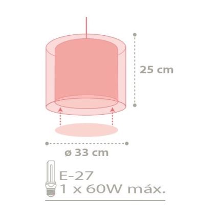 Dalber D-41432 - Lysekrone for børn COLOR RAIN 1xE27/60W/230V