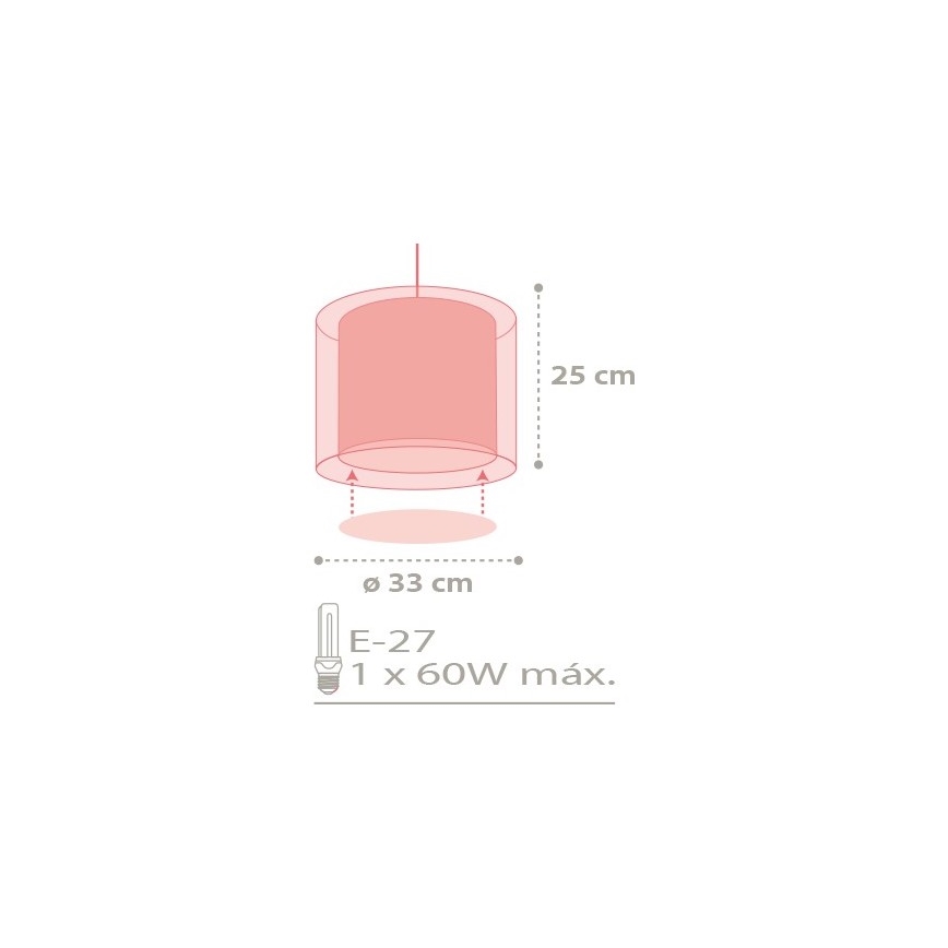 Dalber D-41432 - Lysekrone for børn COLOR RAIN 1xE27/60W/230V