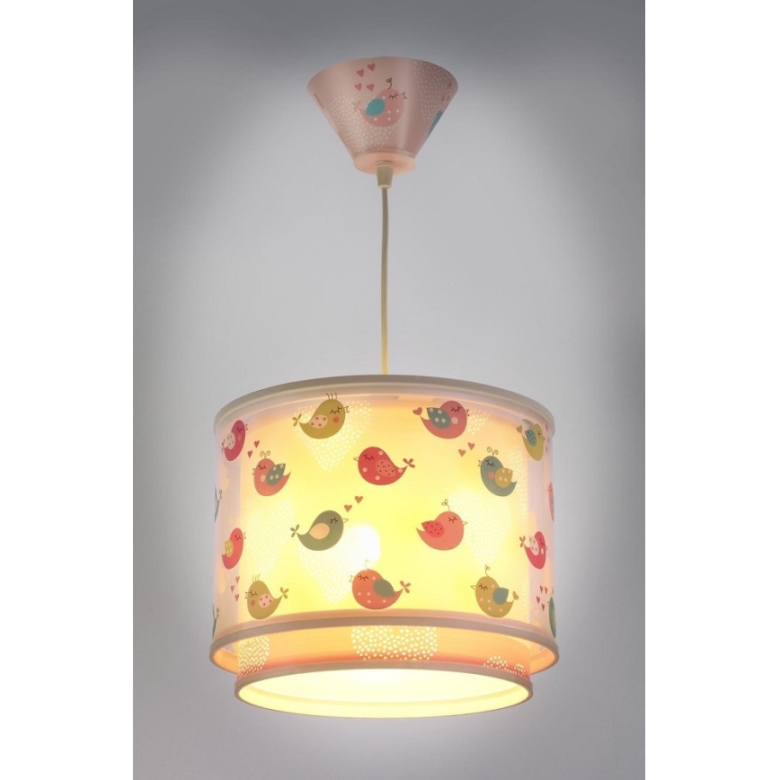 Dalber D-60292 - Lysekrone for børn BIRDS 1xE27/60W/230V