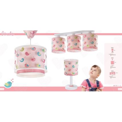 Dalber D-60292 - Lysekrone for børn BIRDS 1xE27/60W/230V