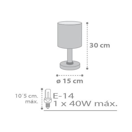 Dalber D-62011E - Lampe til børn SWEET DREAMS 1xE14/40W/230V