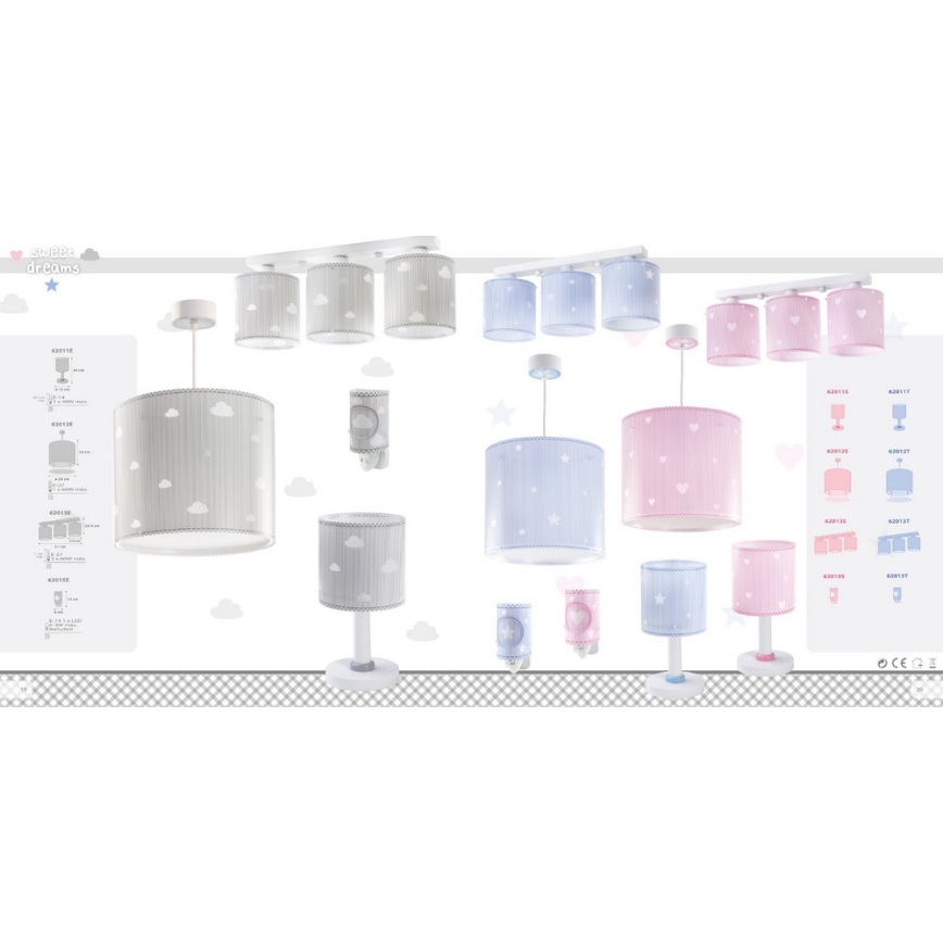 Dalber D-62011E - Lampe til børn SWEET DREAMS 1xE14/40W/230V