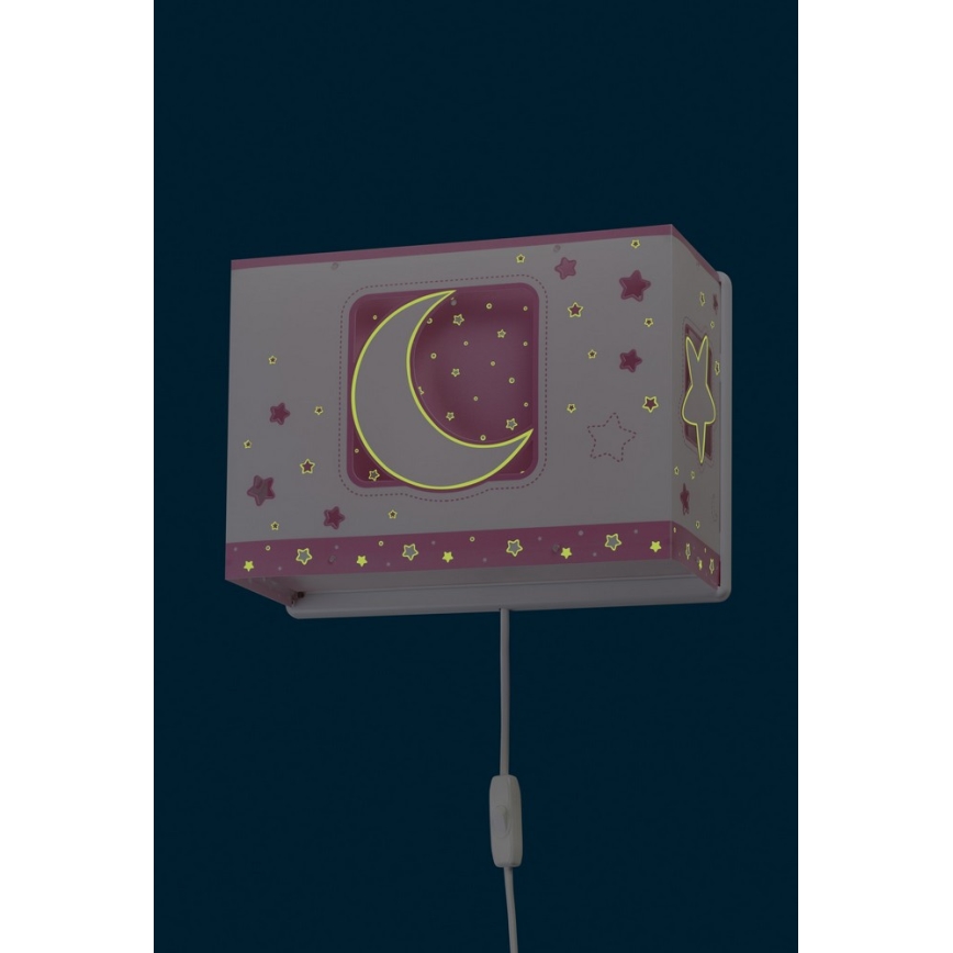 Dalber D-63238S - Væglampe for børn MOONLIGHT 1xE27/60W/230V