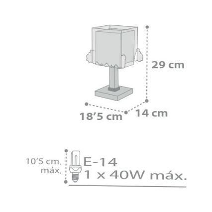 Dalber D-63531 - Lampe for børn TRAIN 1xE14/40W/230V