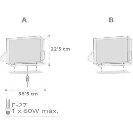Dalber D-63538 - Væglampe for børn TRAIN 1xE27/60W/230V