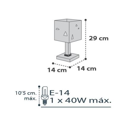 Dalber D-73241 - Lampe for børn HELLO LITTLE 1xE14/40W/230V