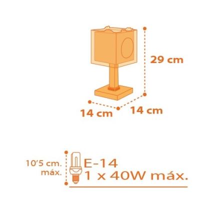 Dalber D-73451 - Børnelampe DINOS 1xE14/40W/230V