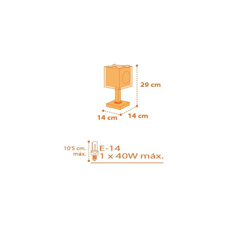 Dalber D-73451 - Børnelampe DINOS 1xE14/40W/230V