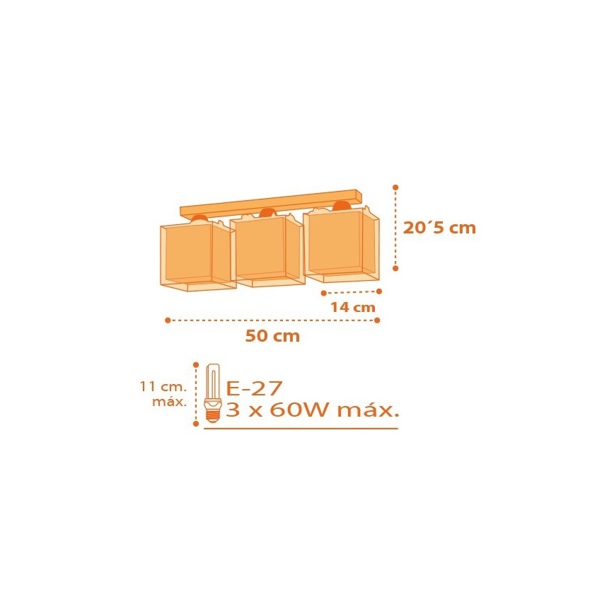 Dalber D-73453 - Loftlampe til børn DINOS 3xE27/60W/230V