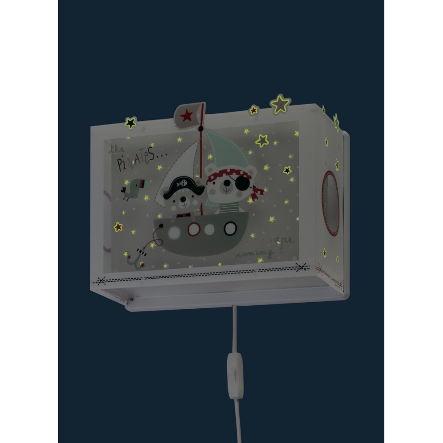 Dalber D-74558 - Væglampe for børn PIRATES 1xE27/60W/230V