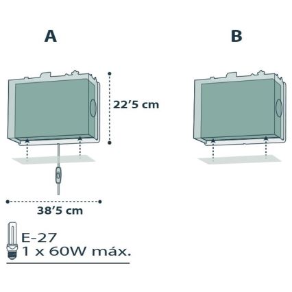 Dalber D-74558 - Væglampe for børn PIRATES 1xE27/60W/230V