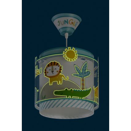Dalber D-76112 - Lysekrone for børn MY LITTLE JUNGLE 1xE27/15W/230V