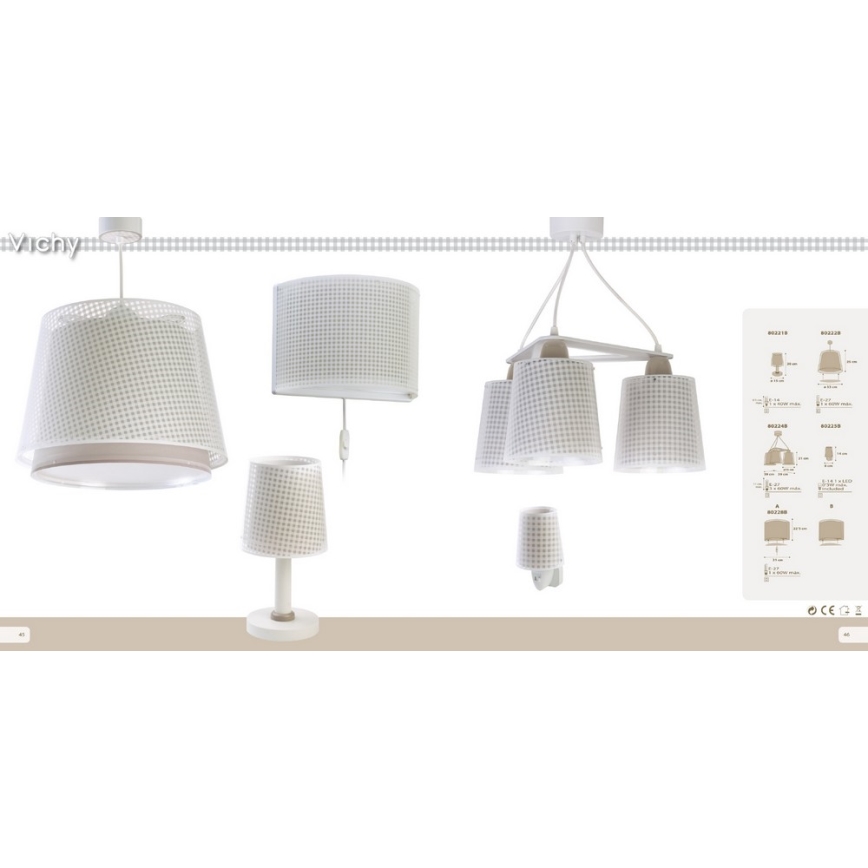 Dalber D-80221B - Lampe for børn VICHY 1xE14/40W/230V