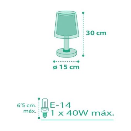 Dalber D-80221S - Lampe for børn VICHY 1xE14/40W/230V