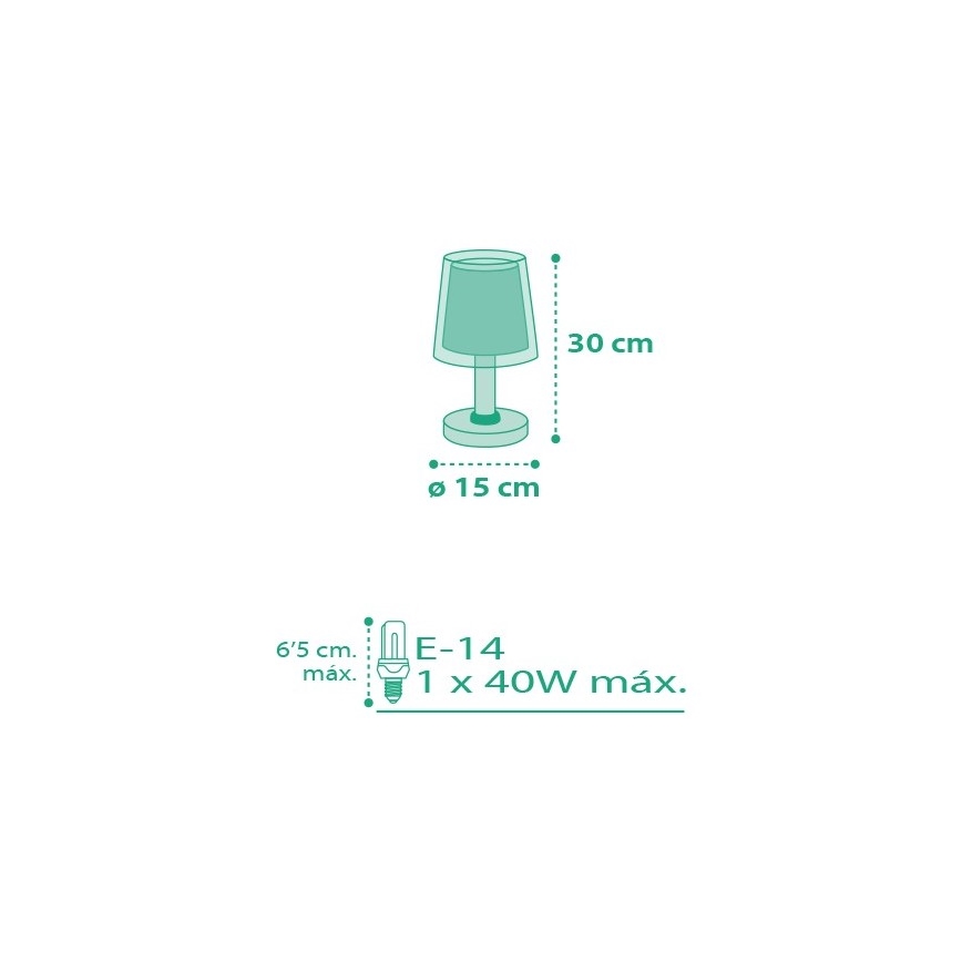 Dalber D-80221T - Lampe for børn VICHY 1xE14/40W/230V