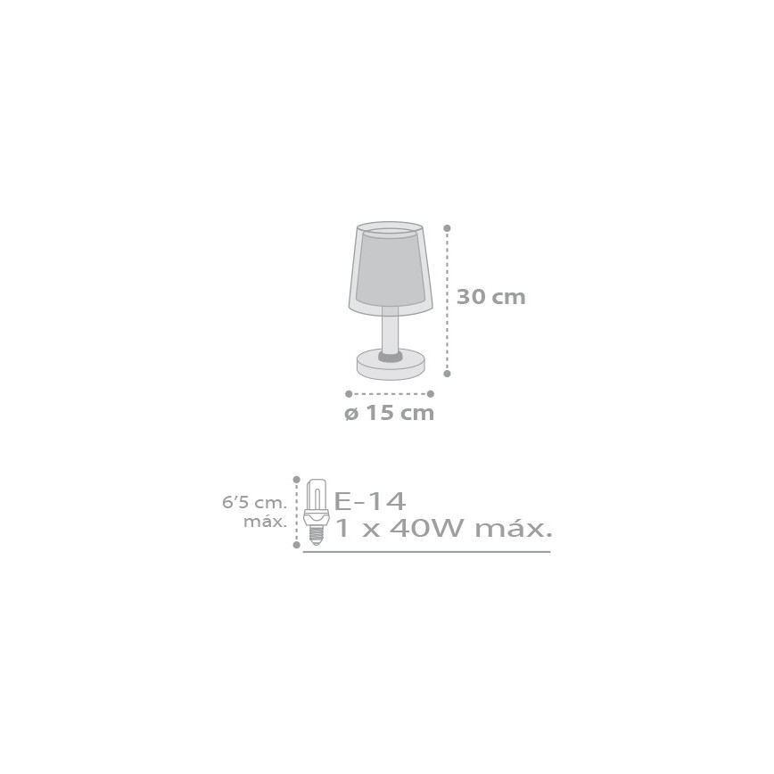 Dalber D-81211E - Lampe for børn STARS 1xE14/40W/230V