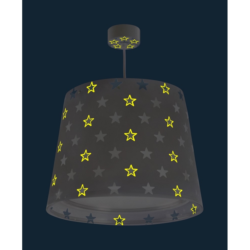 Dalber D-81212E - Lysekrone for børn STARS 1xE27/60W/230V