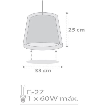 Dalber D-81212E - Lysekrone for børn STARS 1xE27/60W/230V