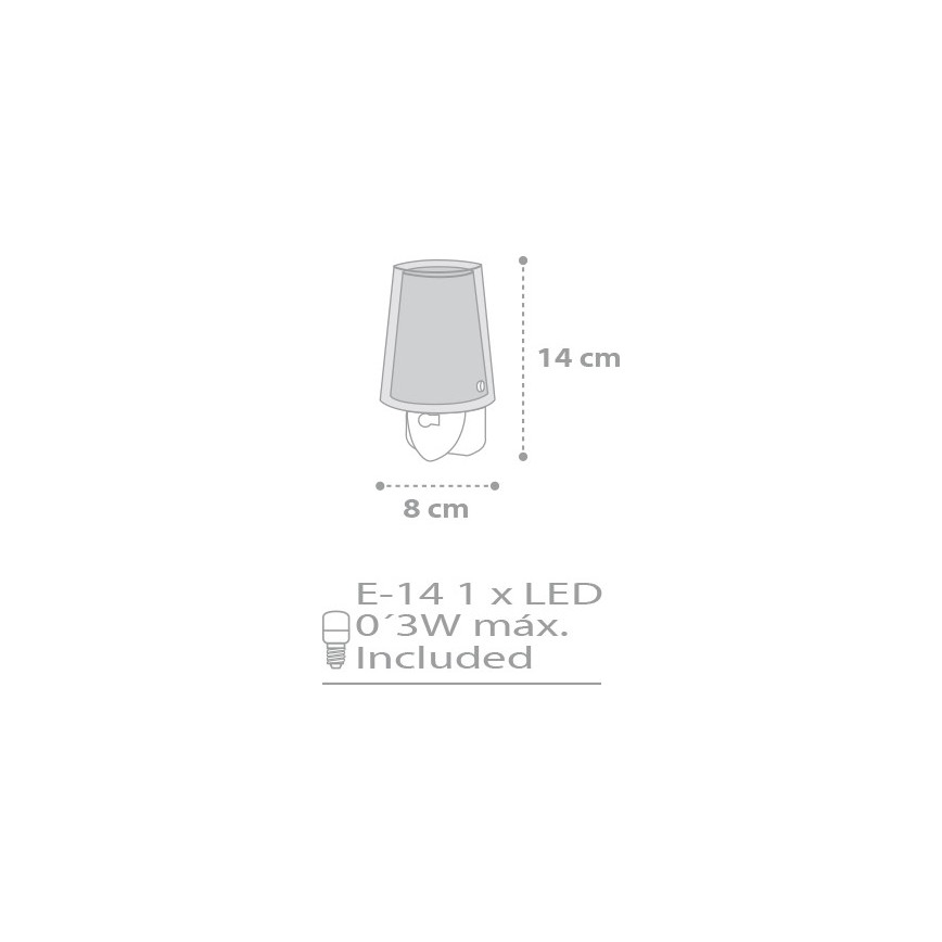 Dalber D-81215E - LED natlampe STARS 1xE14/0,3W/230V