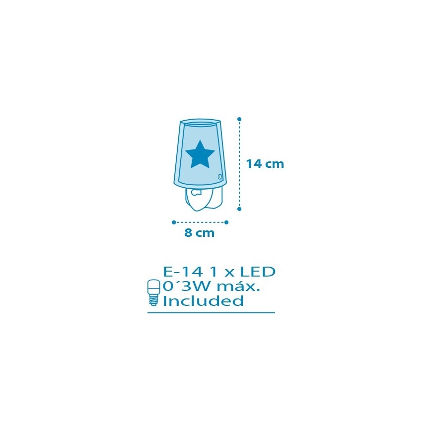 Dalber D-92193 - LED natlampe LIGHT FEELING 1xE14/0,3W/230V