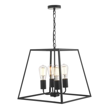 Där Lighting ACA8622 - Lysekrone med kædeophæng ACADEMY 4xE27/60W/230V sort