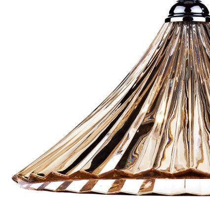Där Lighting ARD866 - Kædeophængt lysekrone ARDECHE 1xE27/60W/230V messing/røget brun
