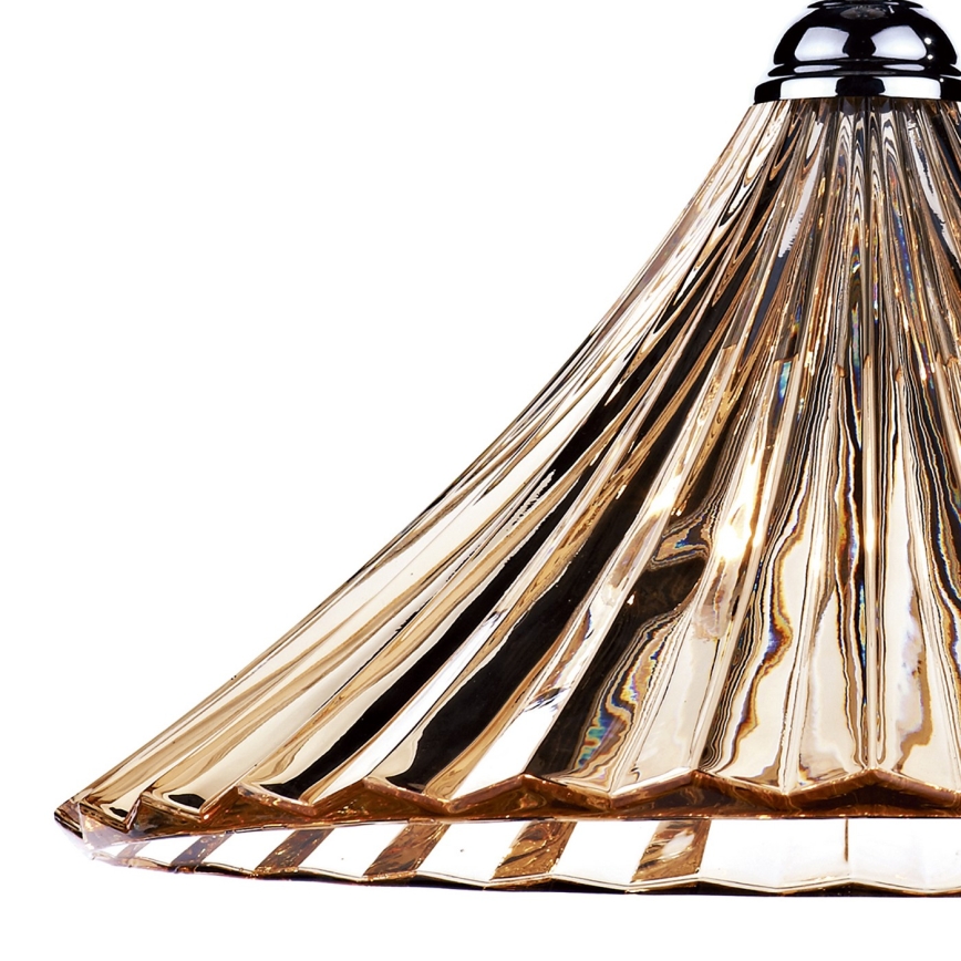 Där Lighting ARD866 - Kædeophængt lysekrone ARDECHE 1xE27/60W/230V messing/røget brun