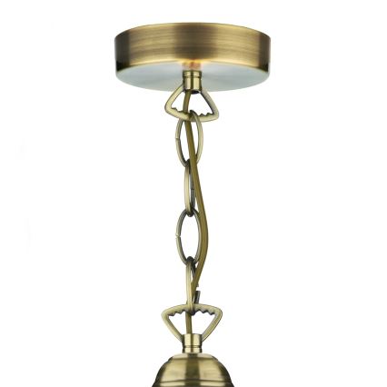 Där Lighting ARD866 - Kædeophængt lysekrone ARDECHE 1xE27/60W/230V messing/røget brun