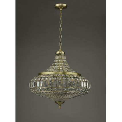 Där Lighting ASM0675 - Kædeophængt lysekrone ASMARA 6xE14/40W/230V messing