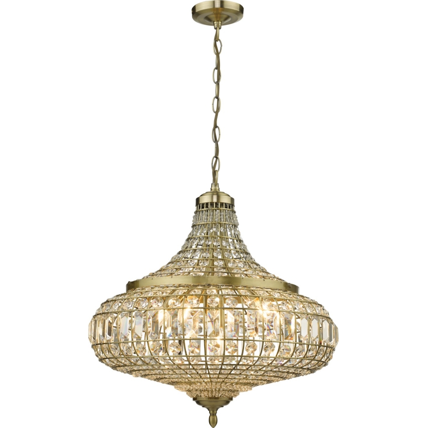 Där Lighting ASM0675 - Kædeophængt lysekrone ASMARA 6xE14/40W/230V messing