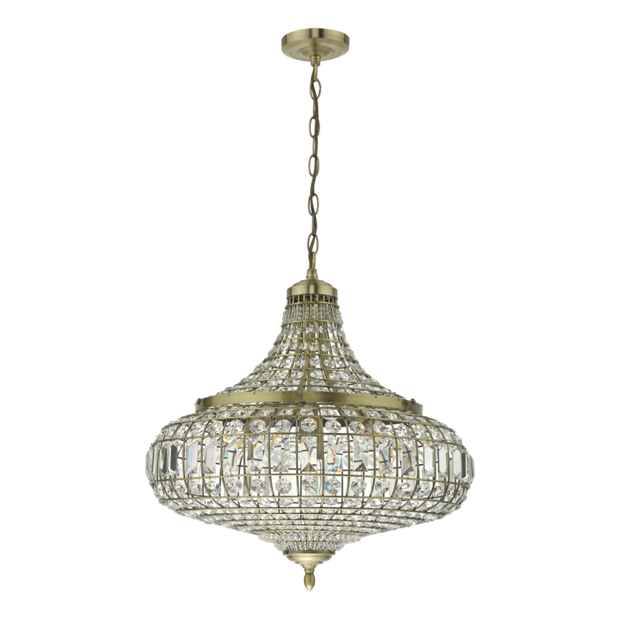 Där Lighting ASM0675 - Kædeophængt lysekrone ASMARA 6xE14/40W/230V messing