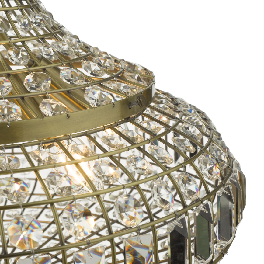 Där Lighting ASM0675 - Kædeophængt lysekrone ASMARA 6xE14/40W/230V messing