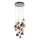 Där Lighting AUR1564 - Lysekrone på wire AURELIA 15xG4/10W/230V sort/kobber