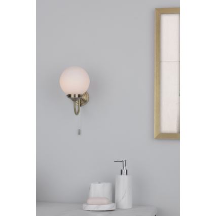 Där Lighting BAR0775 - Badeværelsesvæglampe BARCLAY 1xE14/40W/230V IP44 messing