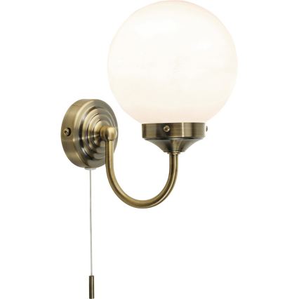 Där Lighting BAR0775 - Badeværelsesvæglampe BARCLAY 1xE14/40W/230V IP44 messing