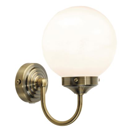 Där Lighting BAR0775 - Badeværelsesvæglampe BARCLAY 1xE14/40W/230V IP44 messing