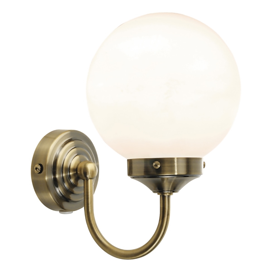 Där Lighting BAR0775 - Badeværelsesvæglampe BARCLAY 1xE14/40W/230V IP44 messing