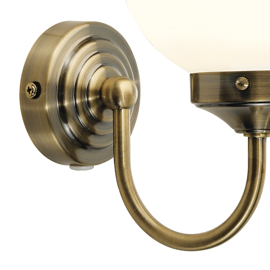 Där Lighting BAR0775 - Badeværelsesvæglampe BARCLAY 1xE14/40W/230V IP44 messing