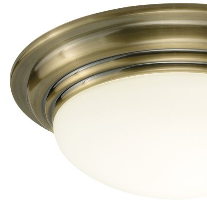 Där Lighting BAR5075 - Badeværelsesloftlampe BARCLAY 1xE27/60W/230V Ø 38 cm messing